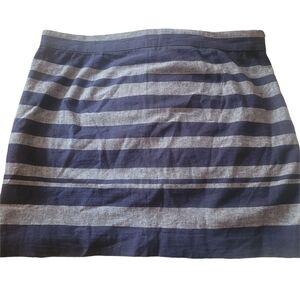 Gap Navy and Gray Striped Linen Blend Chambray Mini Skirt Size 8